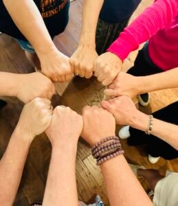 Therapists support each other in the heavy work they do