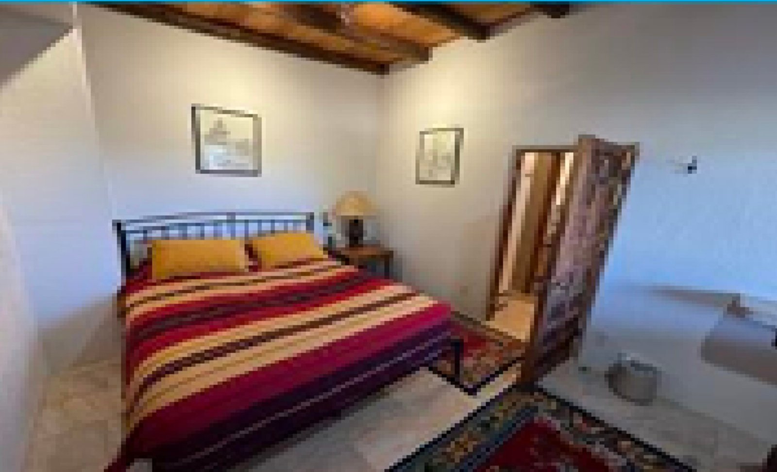 Garden Room, Synergia Ranch in Santa Fe, NM, queen bed with private bathroom