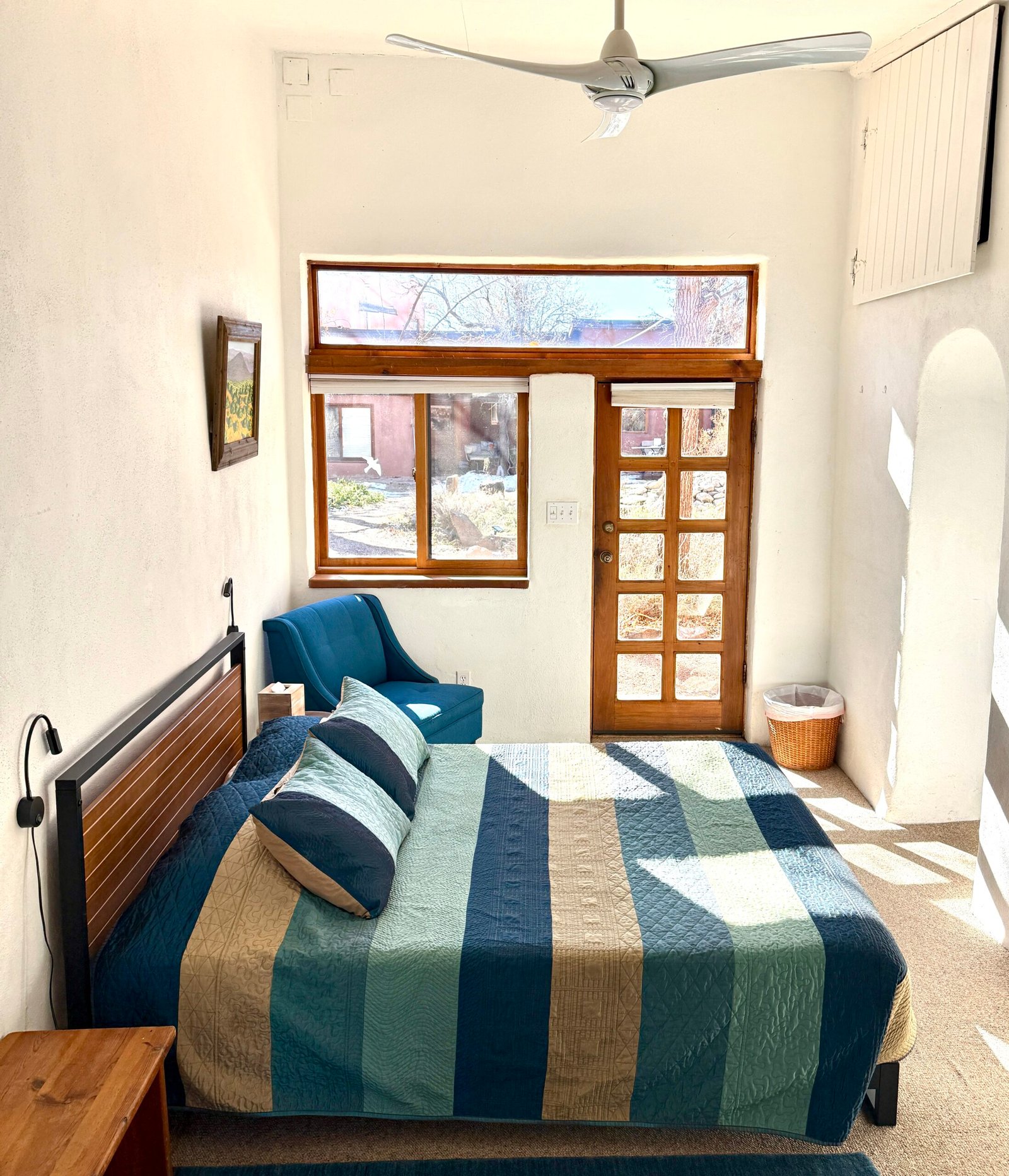 Pinion Room, Synergia Ranch in Santa Fe, NM, queen bed, private bath